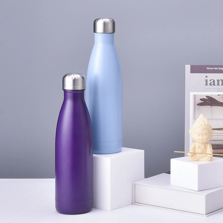 Travel Double Walled Vacuum Insulated Water Bottle Leak-proof Shape Stainless Steel Water Bottle