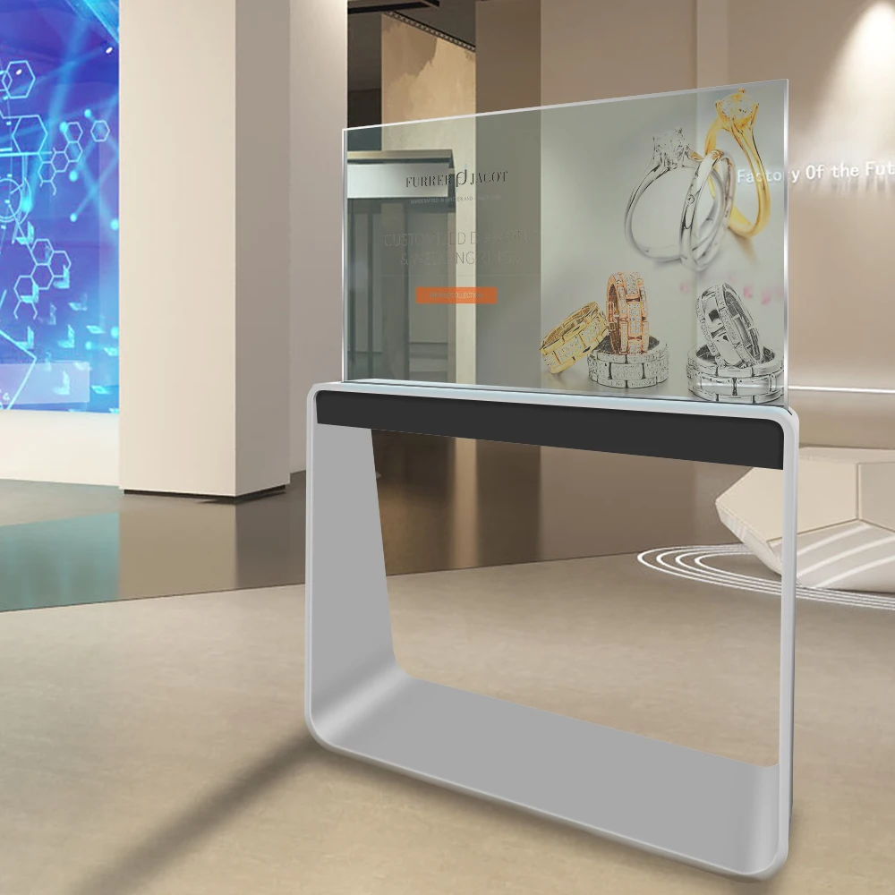 55 Inch OLED Transparent Screen Advertising Window Capacitive Touch Screen Display Digital Signage And Display