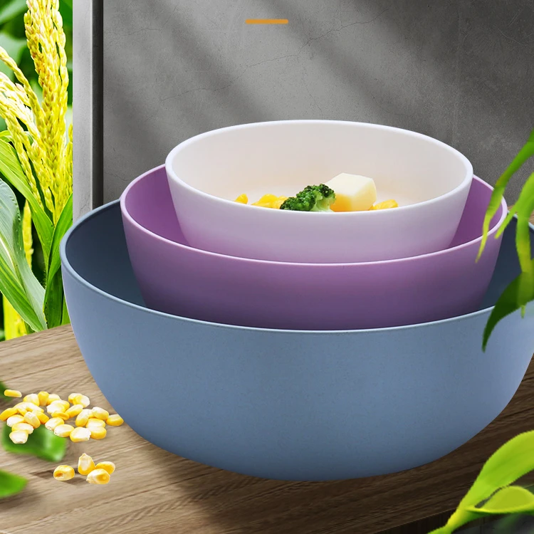 Attractive Price New Type PLA Salad Bowl Fork Spoon private Eco Friendly Mixing Bowl Sets