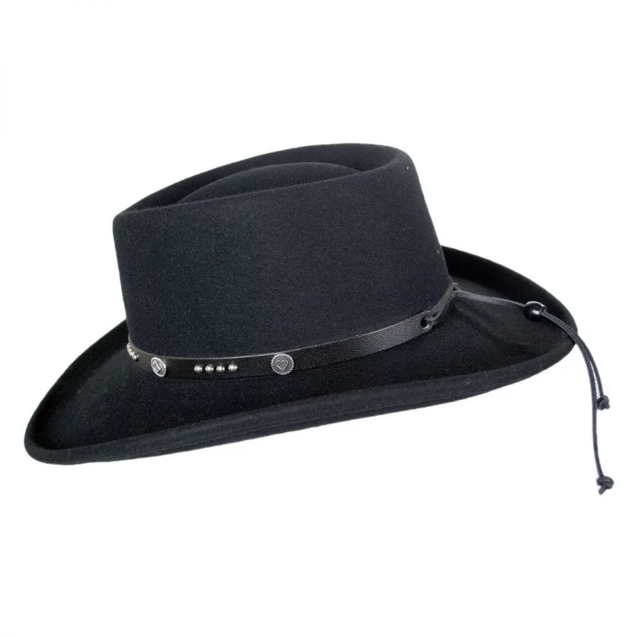 china wholesale high quality mexican girls folding cowboy hats woman wool felt cow boy hat manufacture
