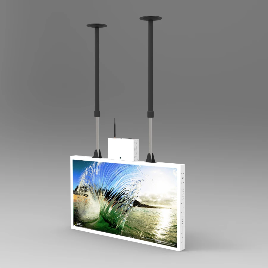 Двусторонняя 3 см толщина потолка Топ крепление ЖК дисплей для окна магазина