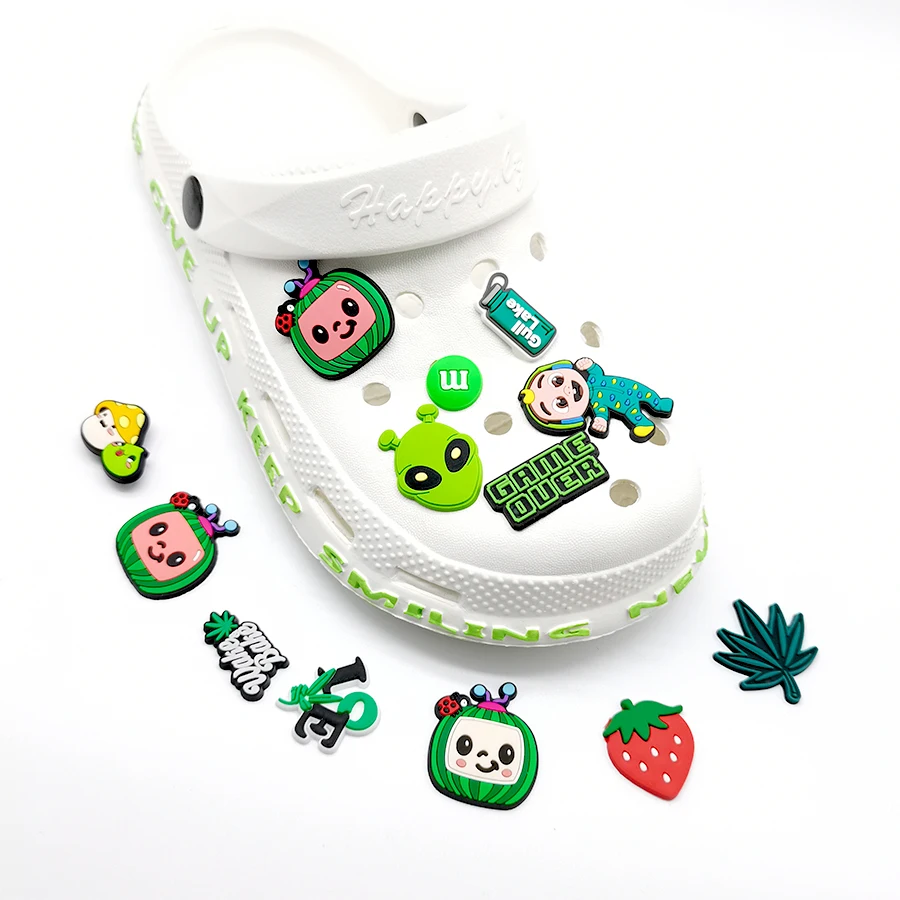 Wholesale Trendy Jibz PVC Rubber Soft Designer Croc Accessories Shoes Charms