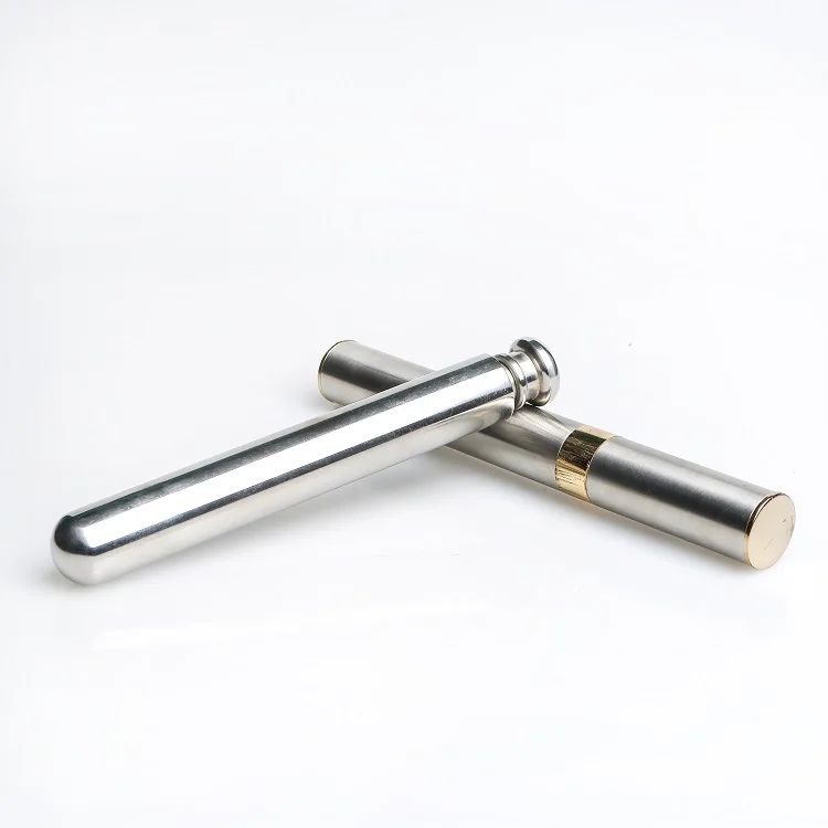 OEM/ODM cigarette metal aluminum cigar case tube for 1 cigar