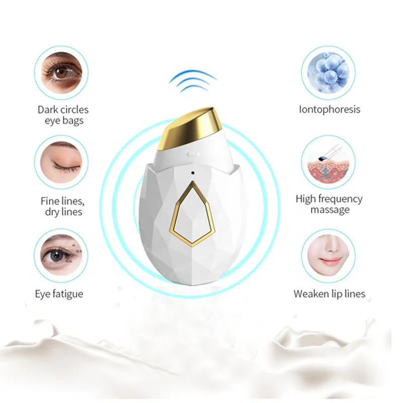 Home Anti-aging eye drops wrinkle remover Warm vibrating eye massage pen Beauty instrument eye bag removal machine