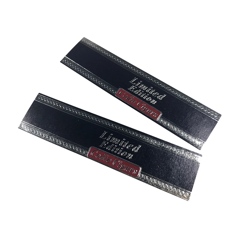 Custom Printed Gold Foil Adhesive Sticker Embossed Paper Cigar Band Rings with Private Logo Label