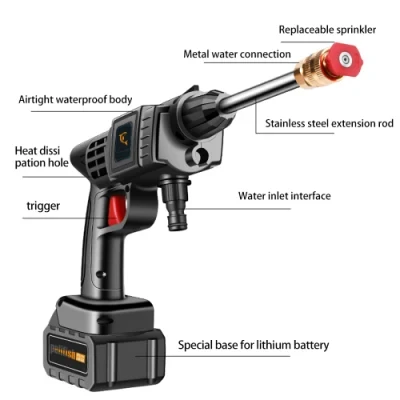 Battery Electric Powered High Pressure Pump Car Washer Price Automatic Cordless Washing Water Spray Gun Auto Wash Machine