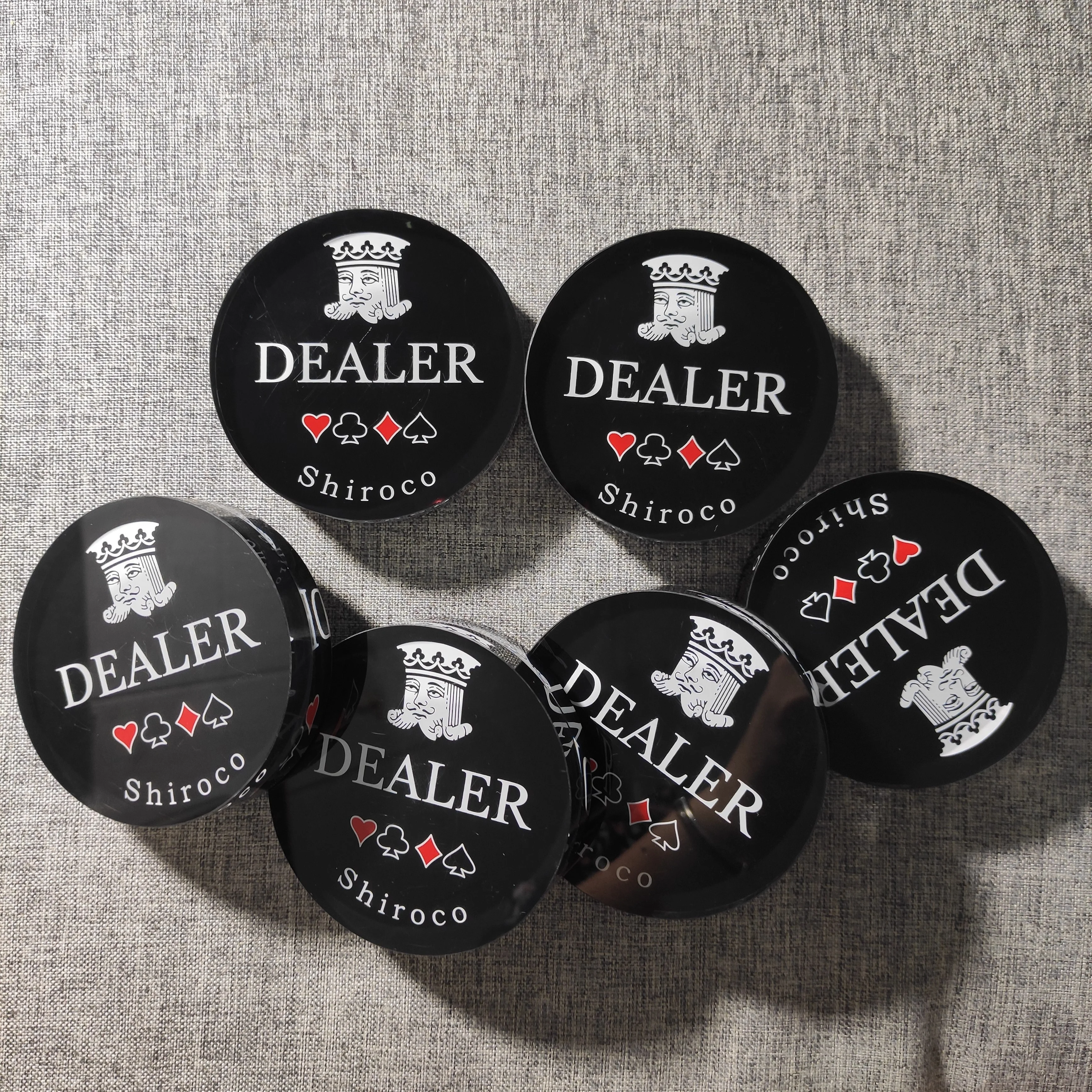 Custom made your dealer button for WORLD POKER TOUR