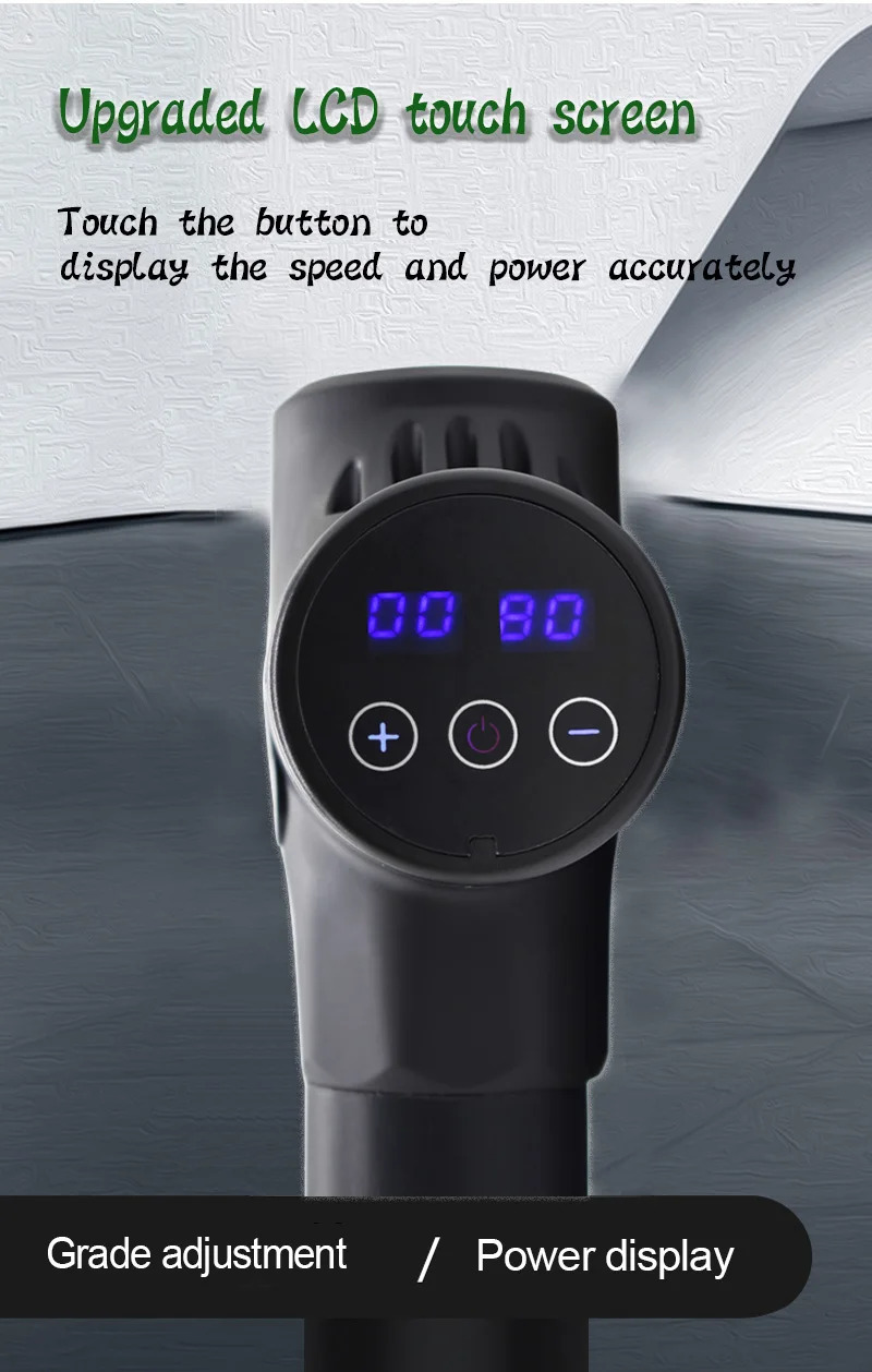 Handheld 30 Speed Deep Tissue Percussion Muscle Massage Gun Rechargeable Body Vibration