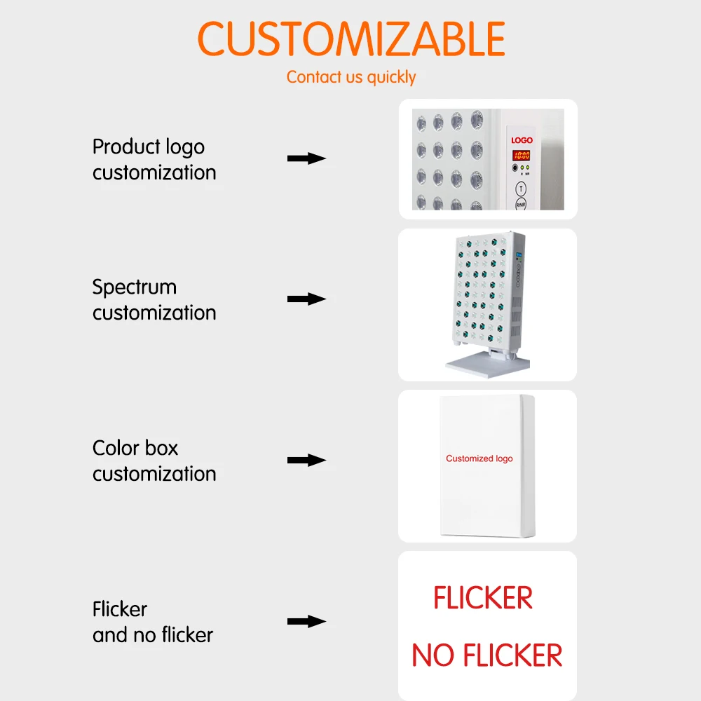 Idealight  LED Light Therapy Red Infrared Bed for Skin Rejuvenationtherapy 850nm 660nm Iron High Energy LED >100mw/cm2
