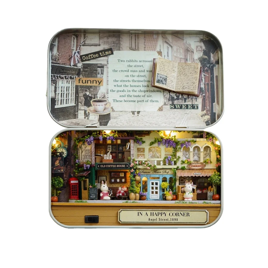 In A Happy Corner Diorama Miniature Toys Box Theatre Doll House