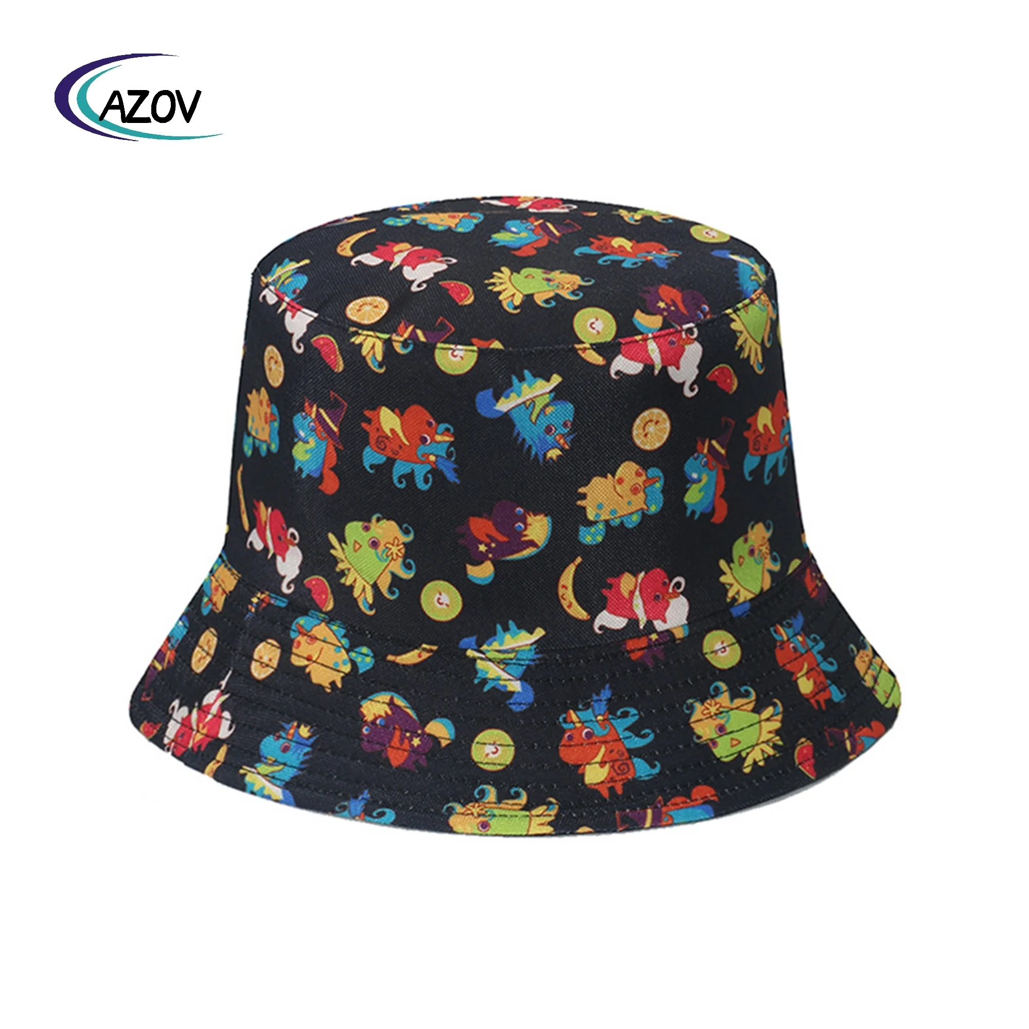2024 Spring  Summer 2025 Sun Hat Cute Double-Sided Wear Bucket Hat Underwater World Starfish Boat Anchor Crab Bucket Hat Women
