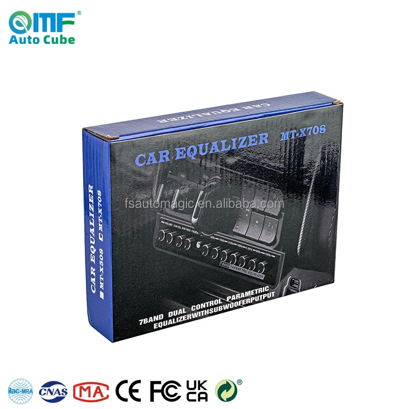 EQ7 High End Quality Adjustable Car Audio 7 Bands Equalizer With Voltage Display Graphic Display Equalizer