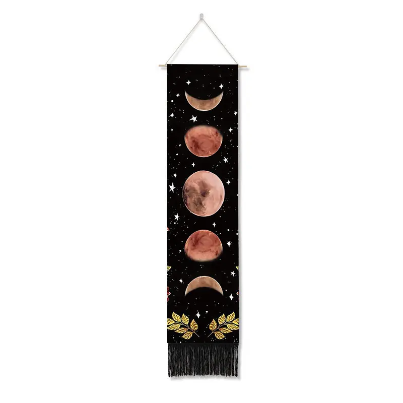  Пользовательские Таро Sun Moon Phase гобелен домашний декор макраме из хлопка и льна с кисточками семь чакр спальня настенная