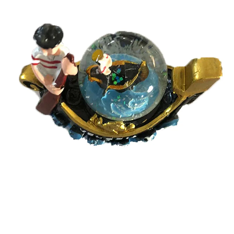 Barcelona Snow Globe Cute Resin Glass with 3D Animal Model Handmade Christmas Ornaments Greece Souvenir with Artificial Painting
