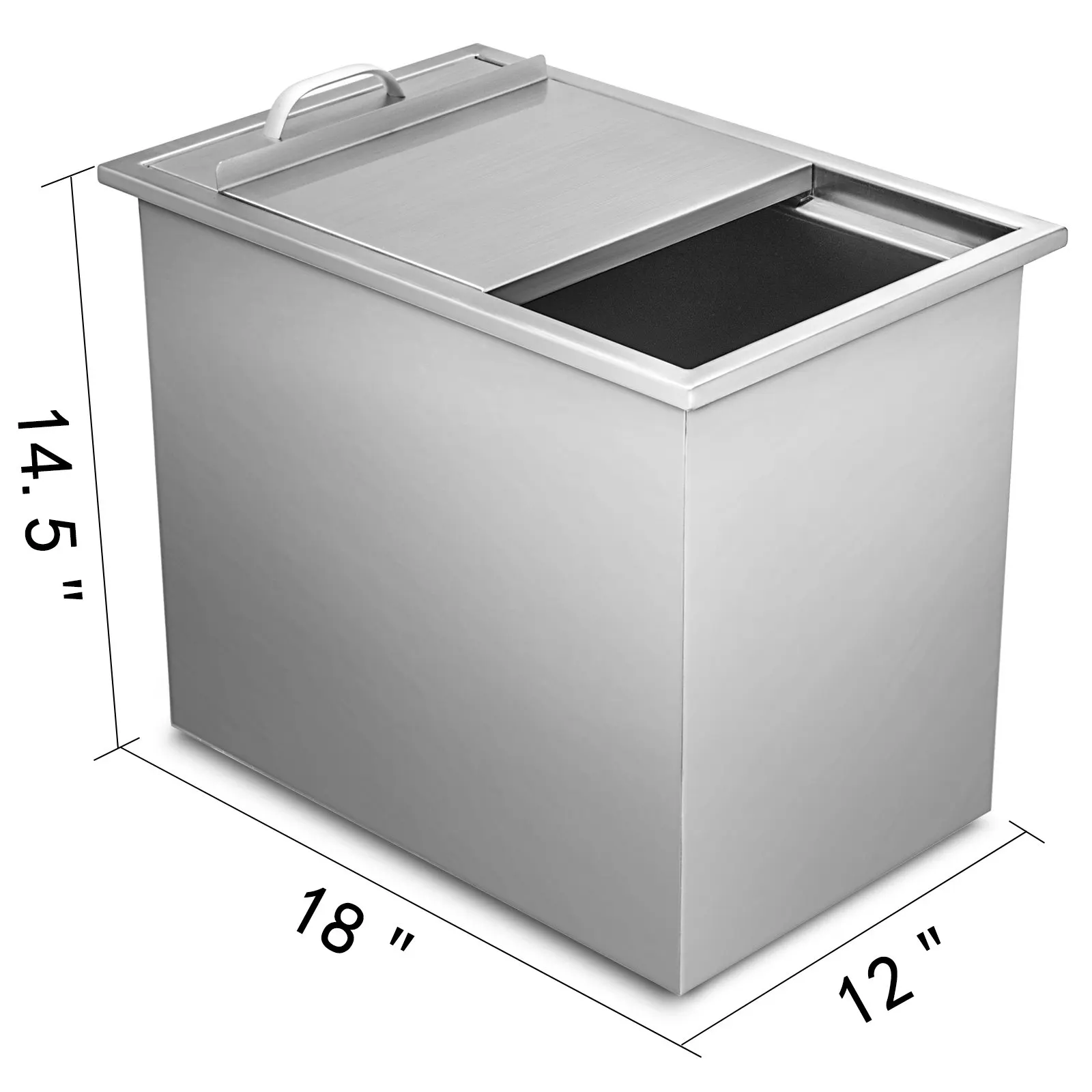 Stainless Steel Drop-In Ice Bin