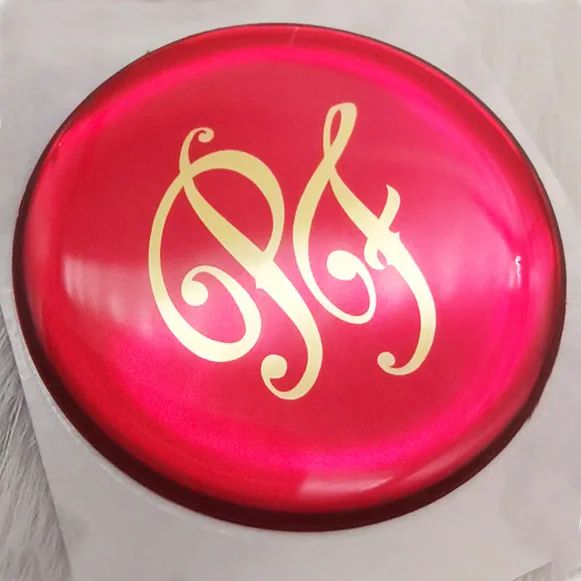 Customized adhesive 3d label printing epoxy resin domed labels packaging clear thank you decal stickers