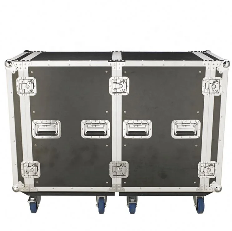 China strong manufacturer black dustproof large rolling aluminum flight case for microphone stand