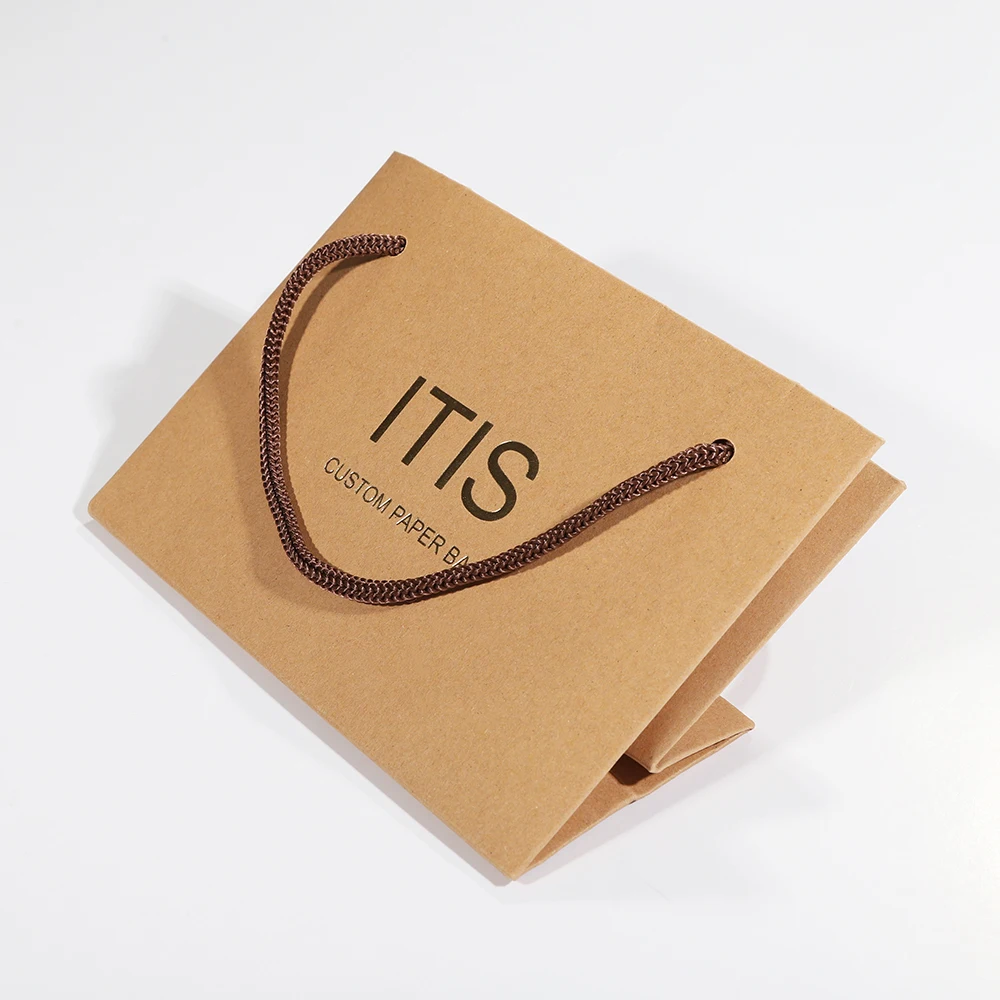 Wholesale printed promotional small white brown recycled craft gift brown kraft bread coffee square bottom paper packaging bags