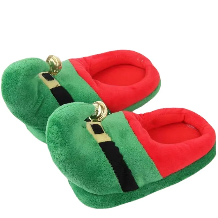 Autumn Winter Christmas Parent-Child Cotton Slippers Thick Bottom Indoor Wood Floor Factory Wholesale