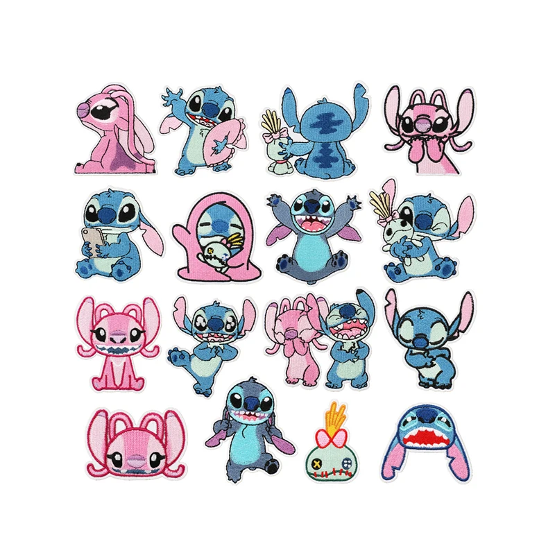 Embroidered Badges Wholesale Custom Heat Transfers Logo Iron on 3D Cartoon Stitch Chenille Patches for Clothing