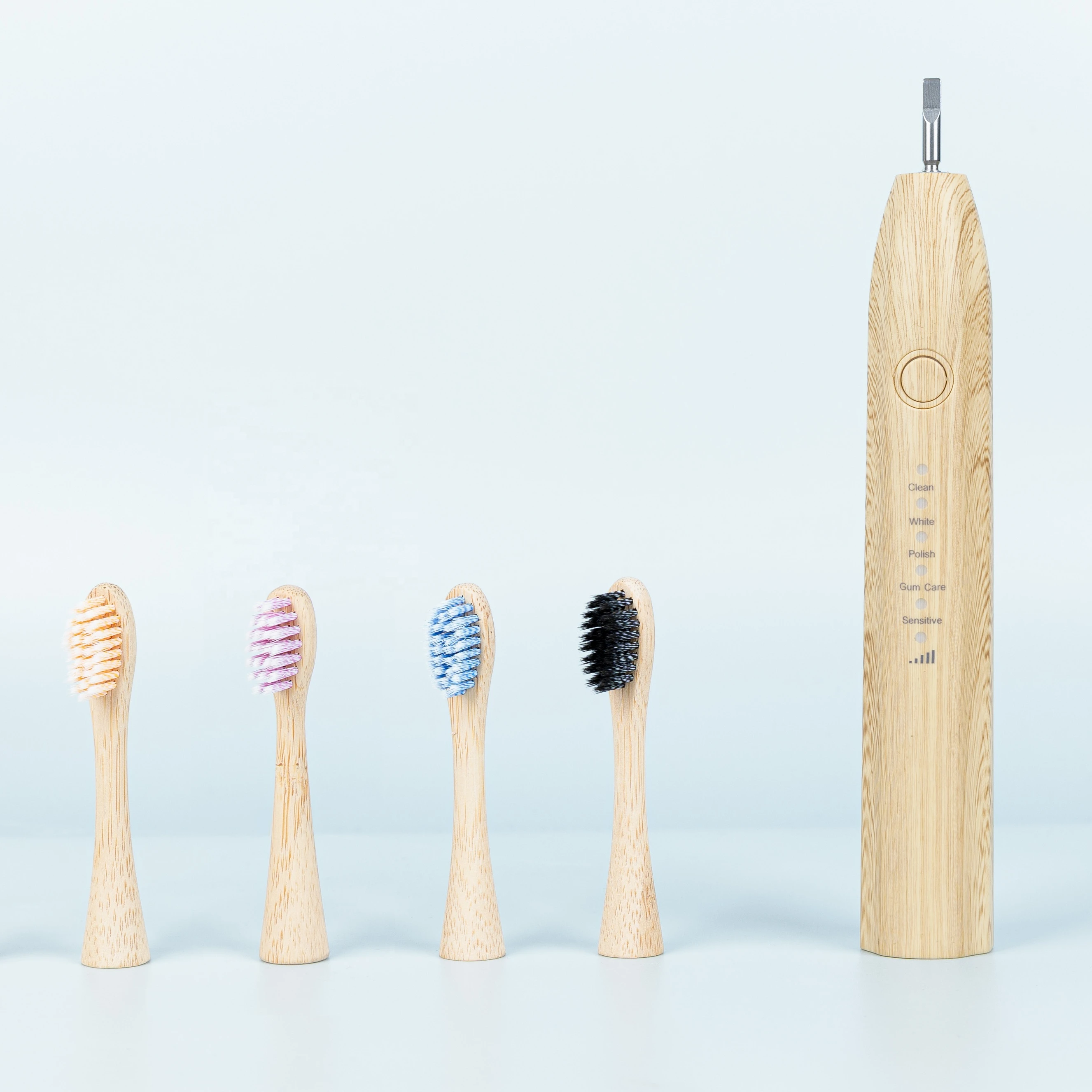 Zero Waste Electric Replaceable Brush Heads Wood Toothbrush Eco-Friendly Natural 360 degrees Cleaning Bamboo Toothbrush