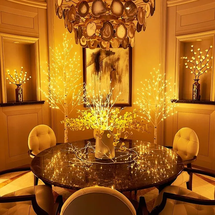 Custom Lighted Trees for Weddings Birch Christmas Decoration Tree Light
