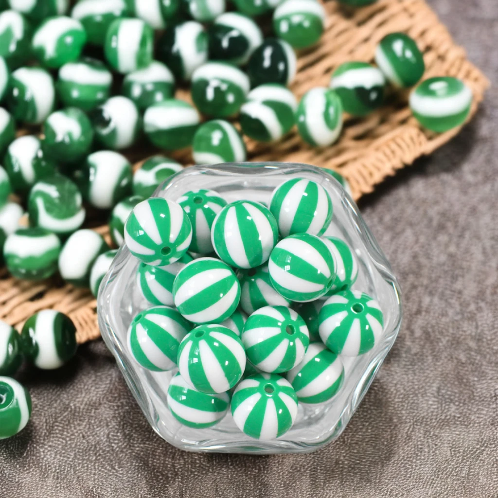 Latest Design DIY Resin Green Ball Beads Religious Art & Love Candy Themed Sculptures Cute Keychains & Souvenirs Jewelry Making