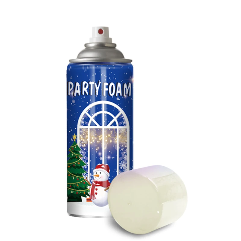Factory Oem Allowed Colored Snow Spray Winter Harmless Aerosol Christmas Frost Spray For Christmas Holiday Windows