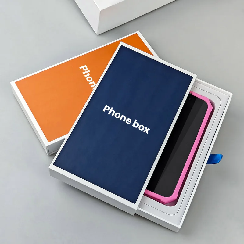 paper eco-friendly packaging box custom package customized drawer boxes For phone case Scarf clothes packaging