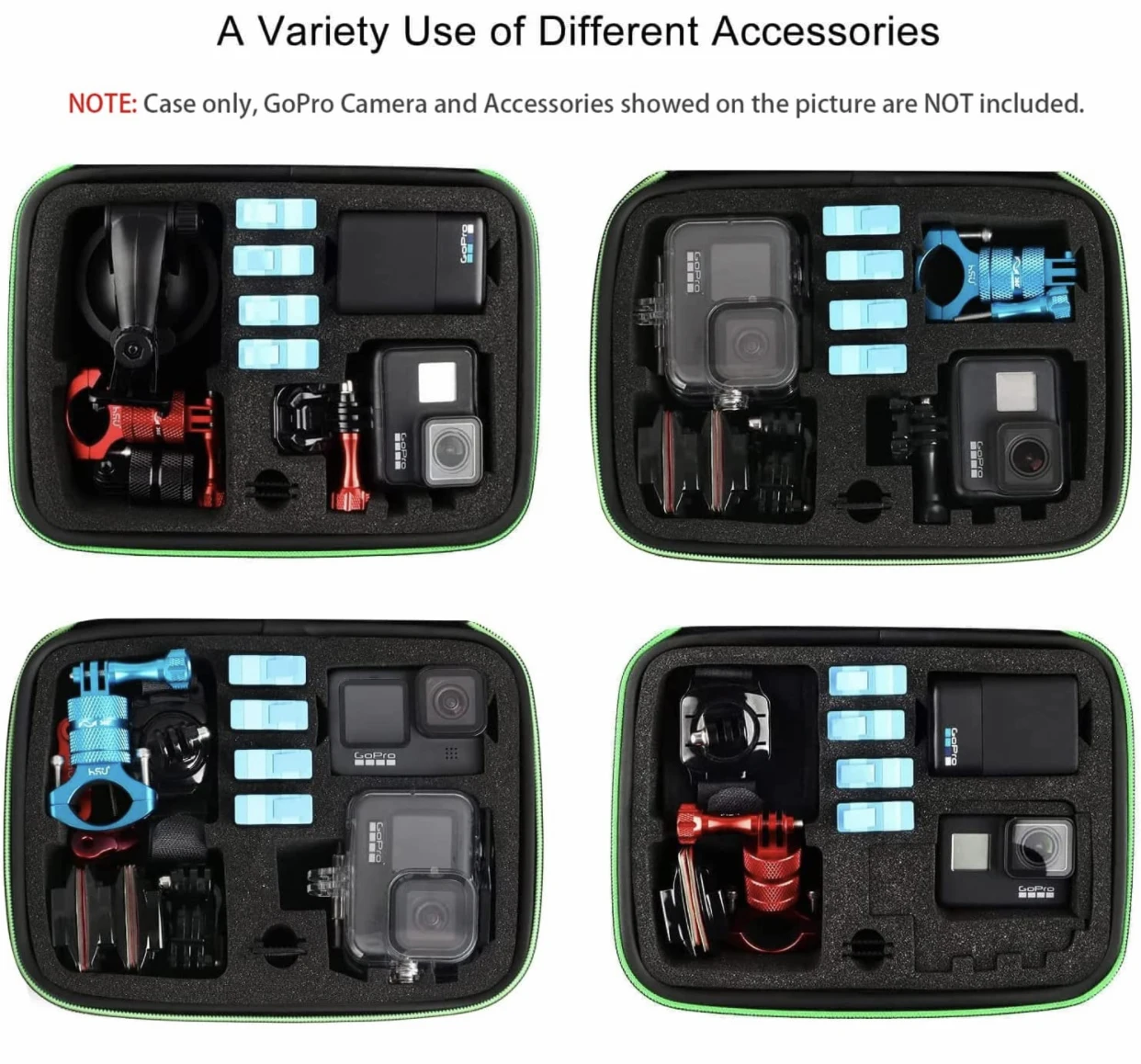 Custom Eva Portable Waterproof Hard Shell Action Camera Travel Storage Case For Go Pro Hero 11/10/9/8/7/6/5/4/3