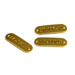 High quality garment accessories metal logo label customized gold metal logo