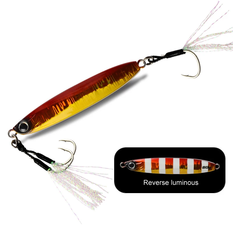 OEM Fishing Lure Metal Isca Artificial 35g 40g 60g 80g Vertical Jigging Lures Leurre De Peche Casting Bait Fishing Bait Boats