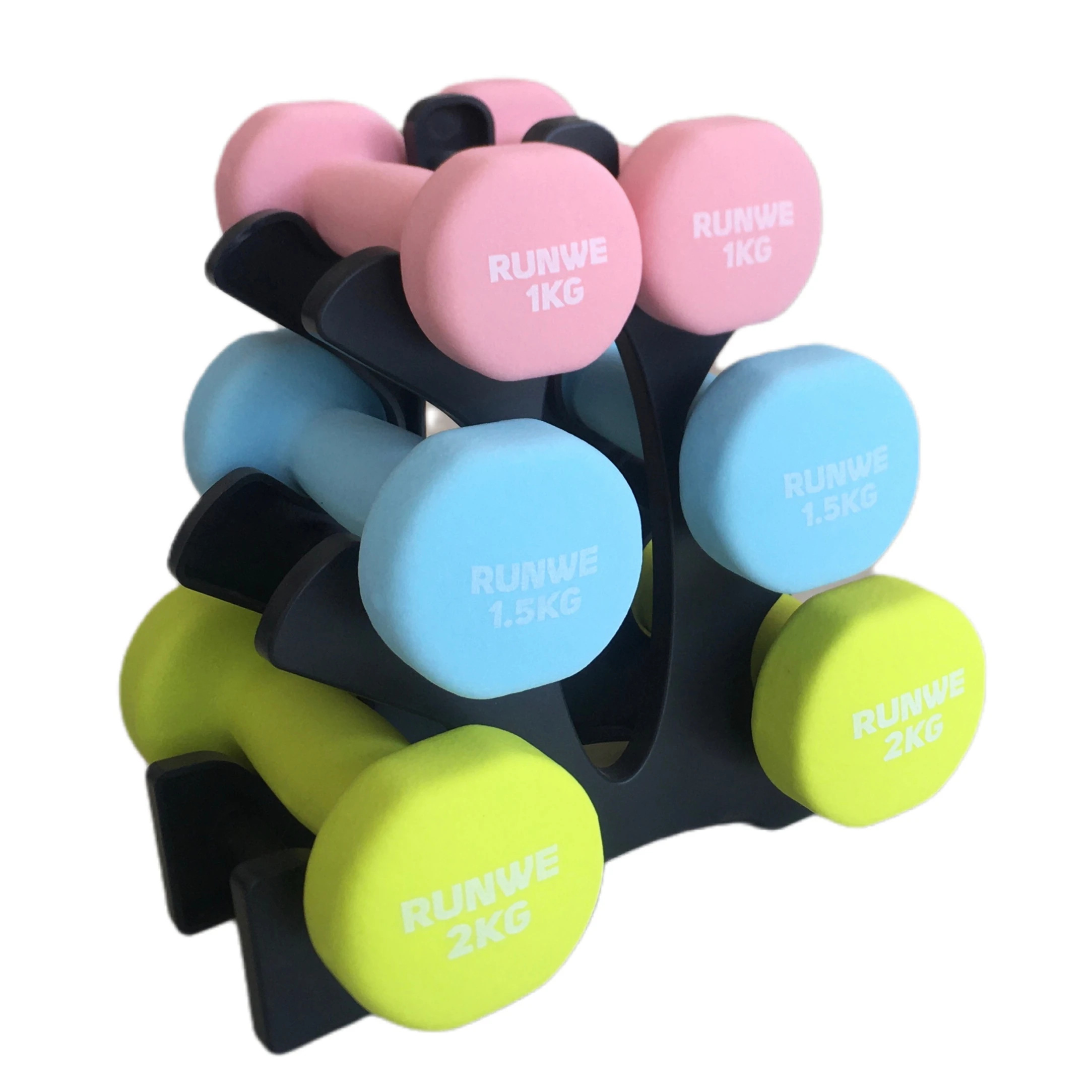 Wholesale vinyl impregnated OEM weight lifting 1kg dumbbell sales