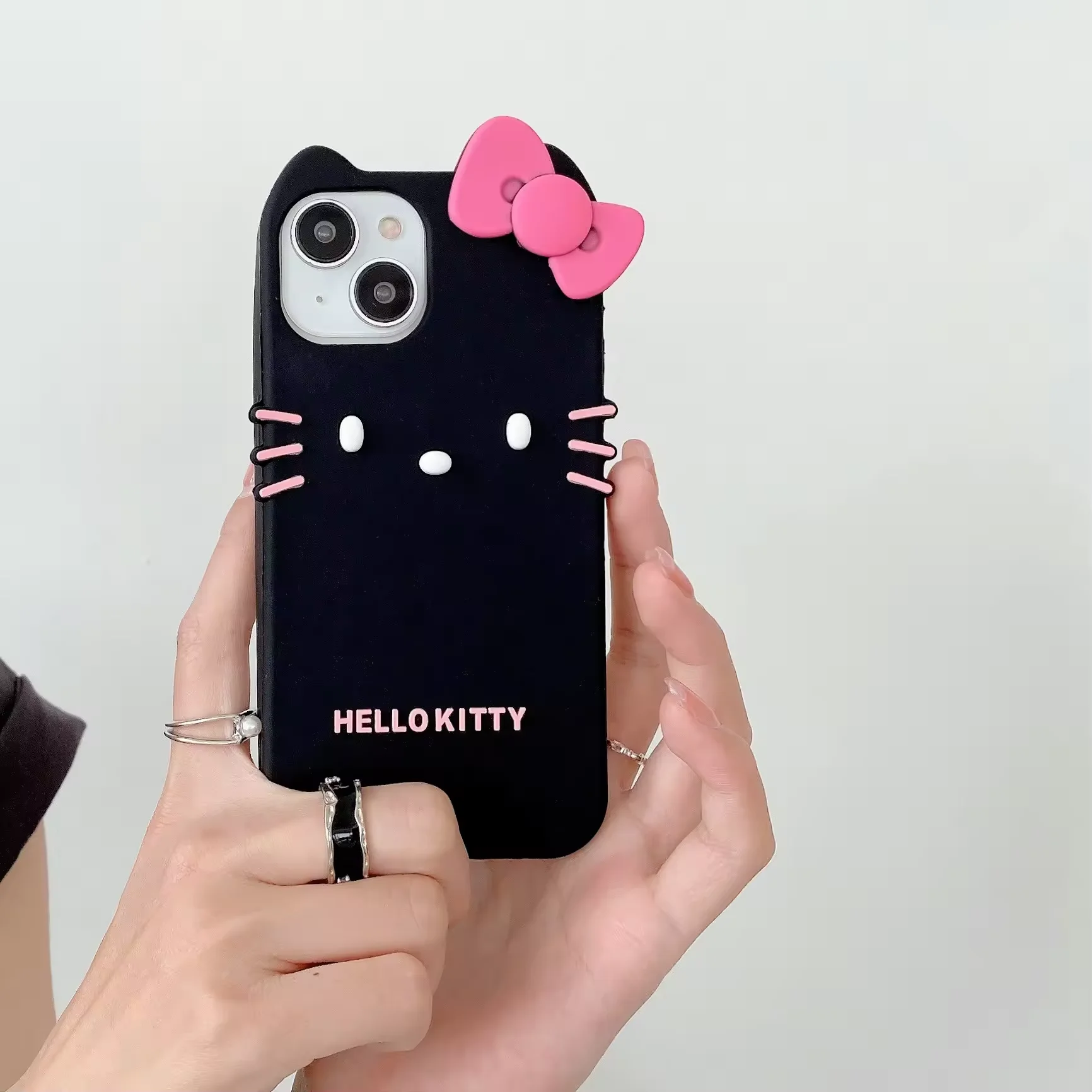 Мягкий многошаговый чехол для телефона Sanlio Kt Cat унисекс снятия стресса на iPhone 13 Mini 12 Pro 14 Plus 15 Max 8 S
