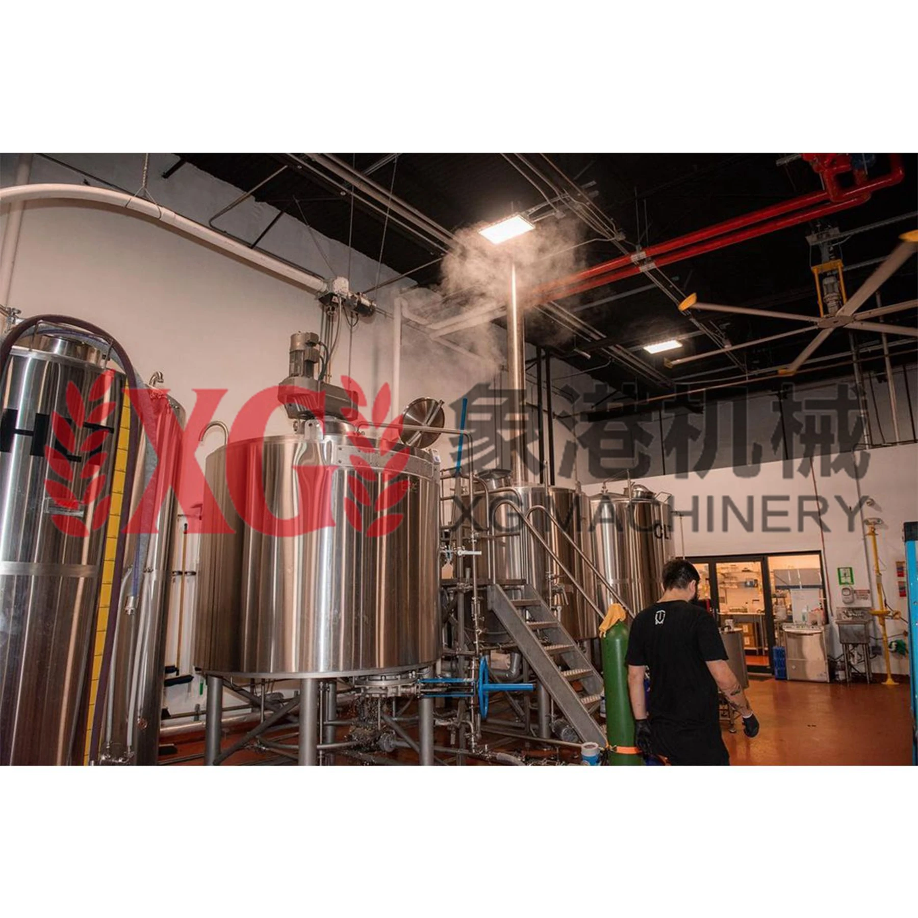 15 bbl 1800l типичный 2 сосудов паровой полуавтоматическая Пивоваренная система для