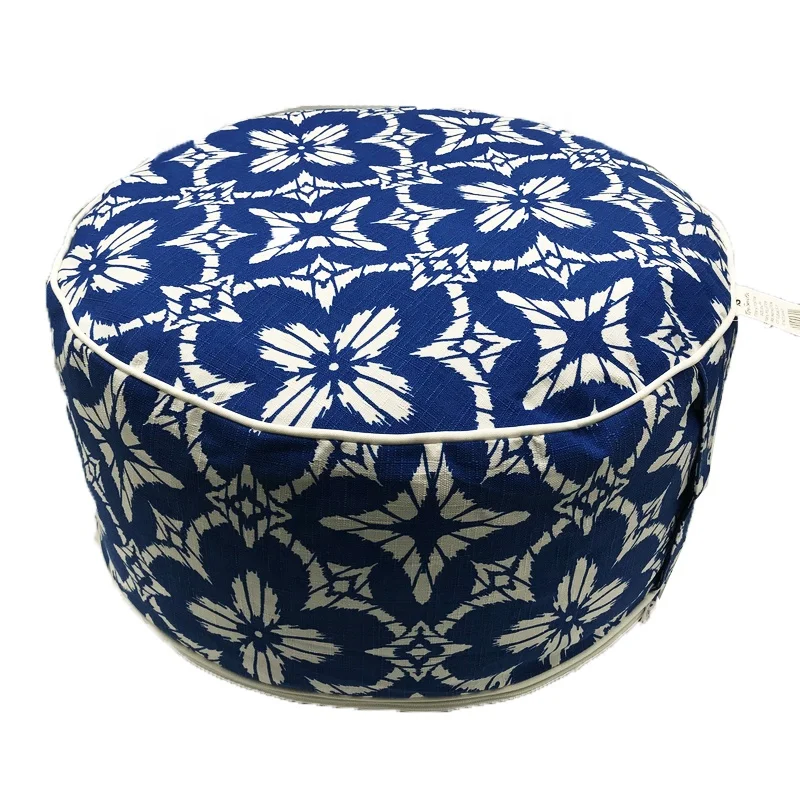 Inflatable Ottoman  Round Patio Foot Stools and Ottomans  Portable Travel Footstool