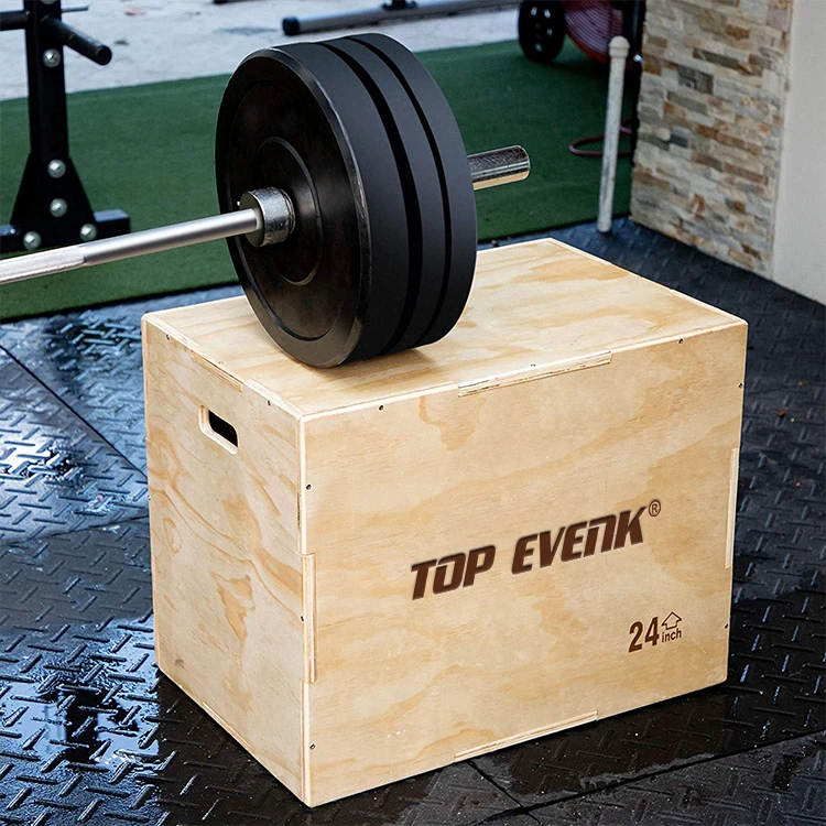 3 in 1 Gym Exercise Plyo Fitness Workout Exercise Wood Plyometric Jump Box