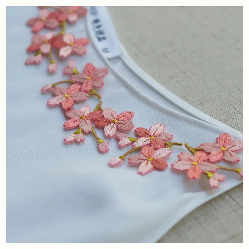 Deepeel ZK542 Cloth Affixed  Sakura Embroidery Jacket Skirt Decoration Flowers Embroidered Patch