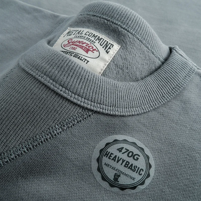 Custom Logo Oversized Plain Pullover Hoodies High Quality Blank Crewneck Sweatshirt Fleece Hoodie Men 470Gsm