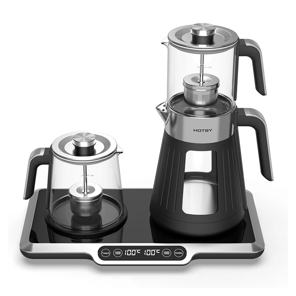 Hotsy Smart Home Appliances 3.4L Mini Kettles Portable Teapot Water Heater Glass Digital Kettle Electric Tea Maker Set