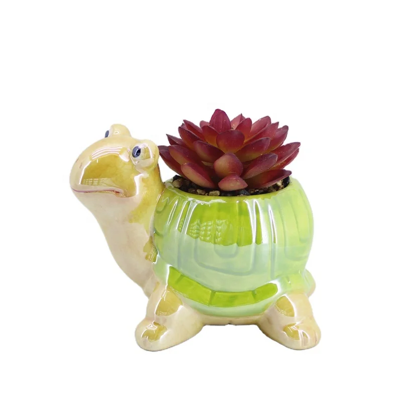 
High Quality Garden Planter Flower Pots Turtle Shape Ceramic For Room Decorative 