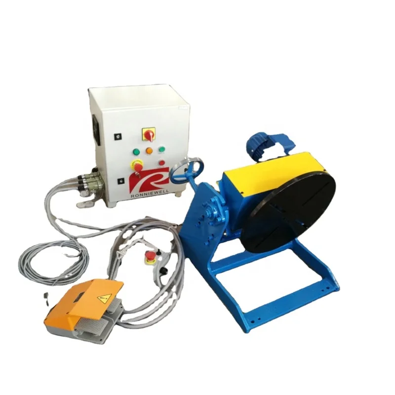 Light Duty Automatic Production Foot Pedal Control Easy Using 100kg Welding Positioner