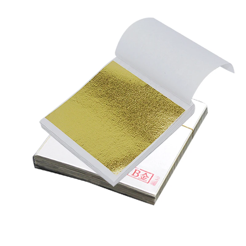 Multifunctional gilding genuine Imitation sheets Taiwan B gold leaf foil 9*9cm for for Craft Art Furniture Decorating