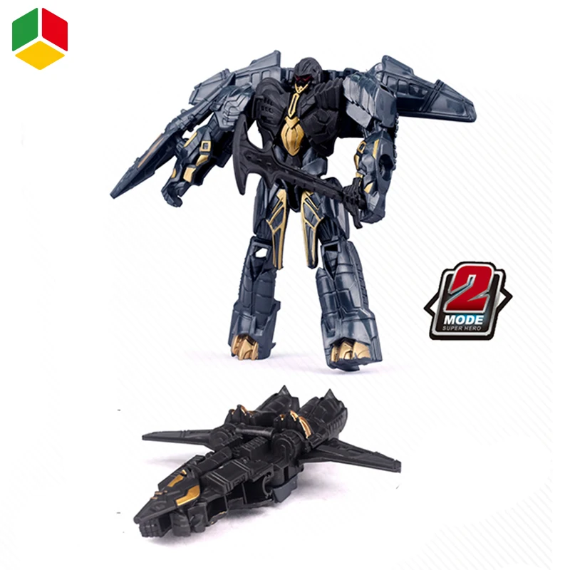 QS Boys Toy Remote Control Plastic Battle Aircraft Deformation RC Fighter Plane Robot Deformation Plane RC Fighter Jet Toy