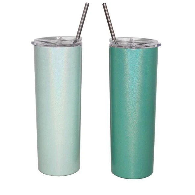 RTS 20oz Tall Skinny Tumbler with Lid and Straws Unbreakable keep cold or Hot Vacuum cup  Custom logo