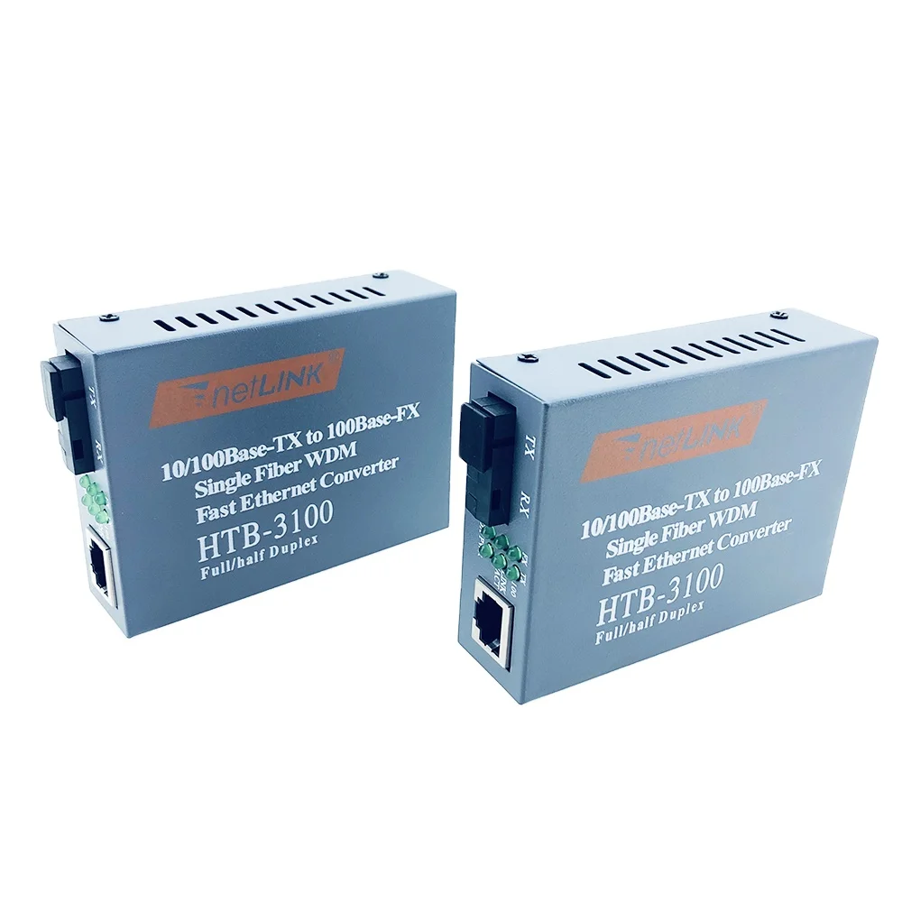 Netlink 10/100m Simplex Fiber Media Htb 3100 Netlink 25km A/b Converter Fiber Optic Media Converter