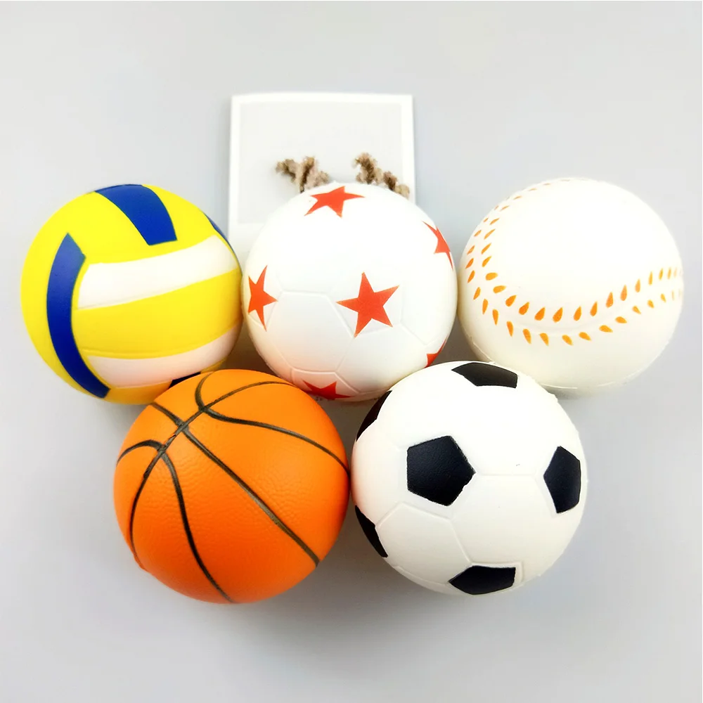 Stress relief ball maker customized blank sport pu foam anti stress ball with custom logo printed