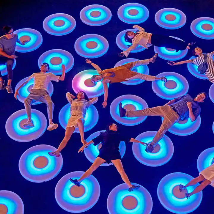 LED disc dj light round dance floor LED brick light with music effect for amusement interactive party activity