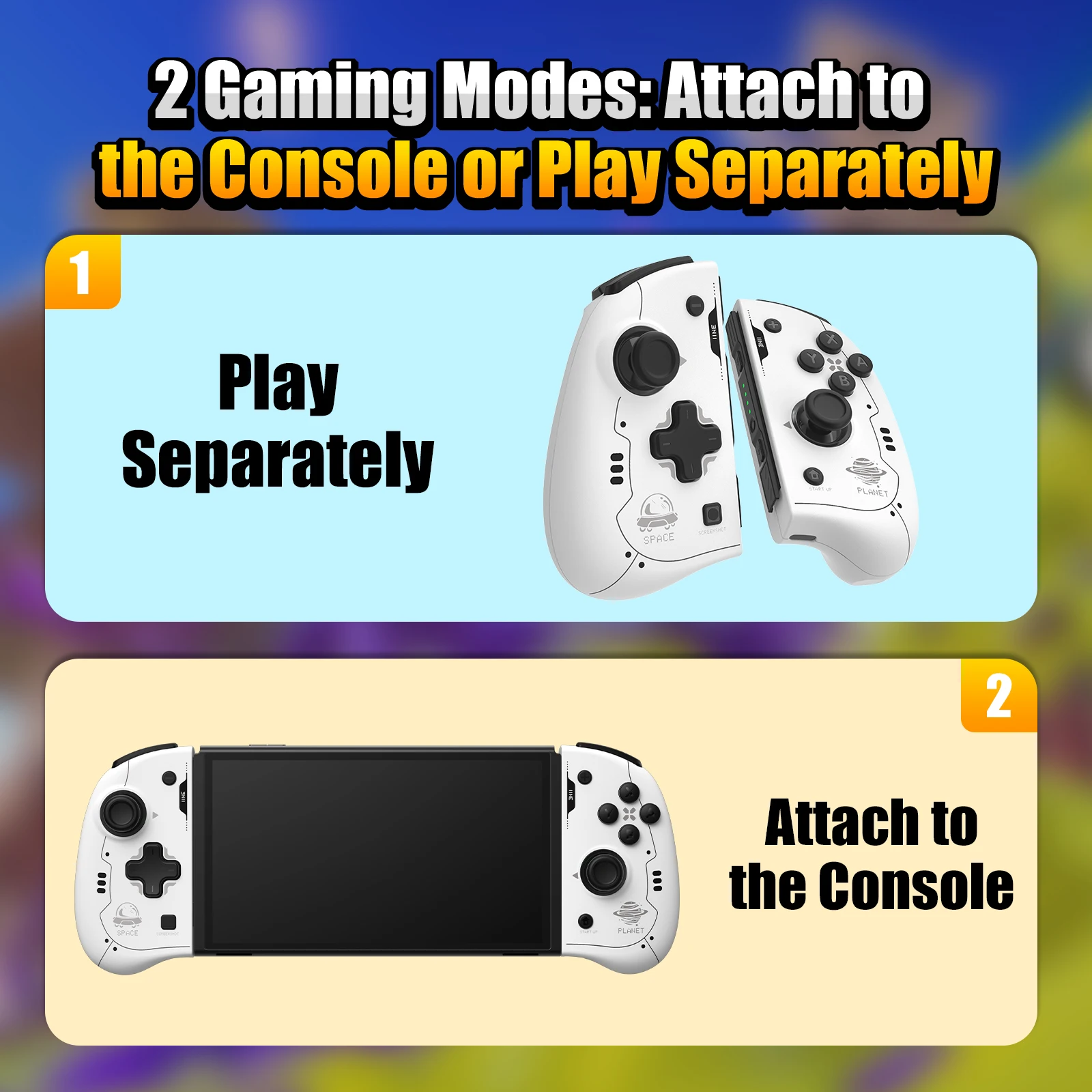 IINE Wireless Controller Elite Joypad For Nintendo Switch/OLED Replacement For Switch L/R Joypad With RGB Lights Auto Fire Macro