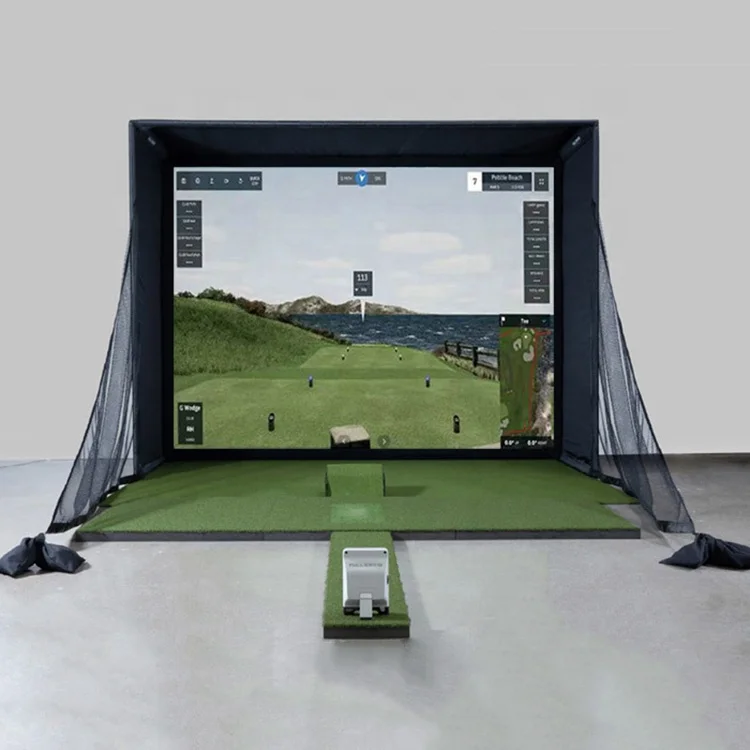 3X3X1m Indoor Golf Simulator Frame Virtual Shell Trainer Golf Silencer Belt Protective Pad Protective Side Net